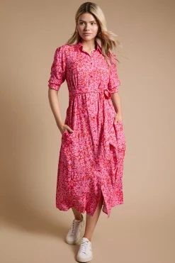 Robe Chemise Midi À Imprimé Animal