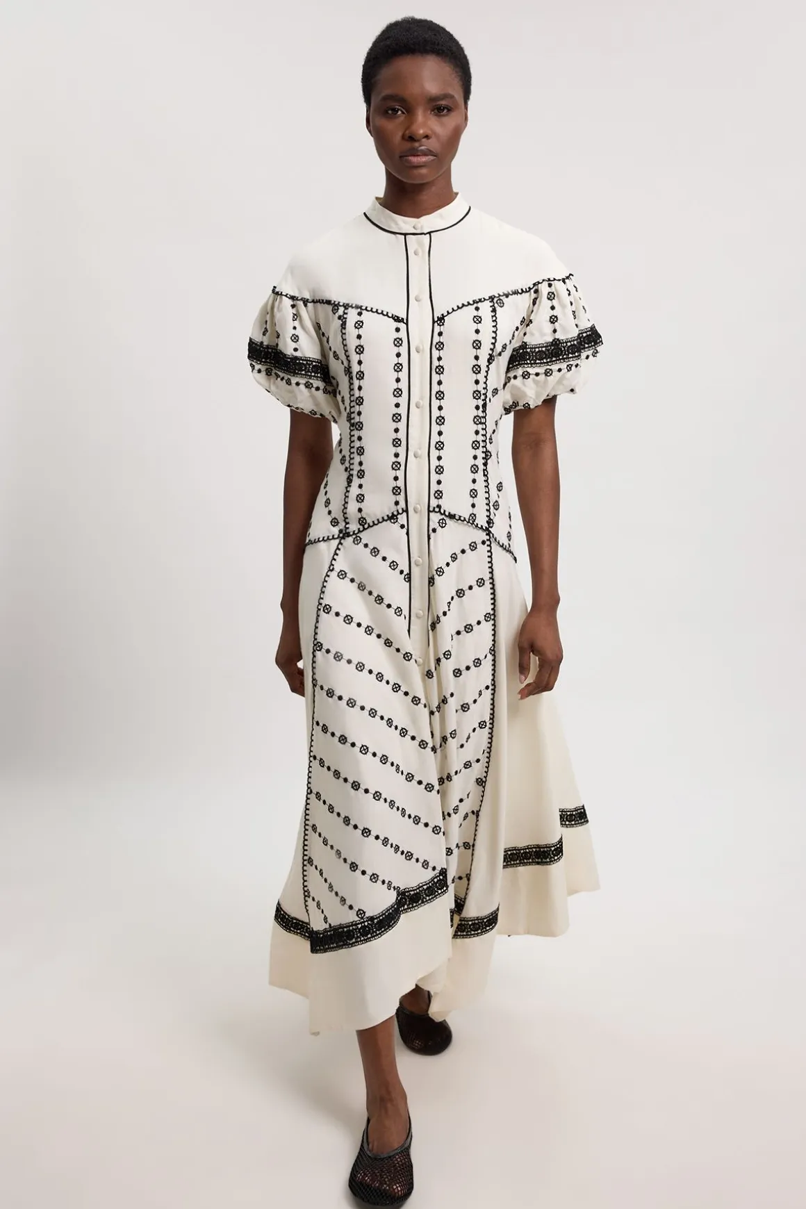 Robe Chemise À Ourlet Mouchoir Avec Détails Contrastants