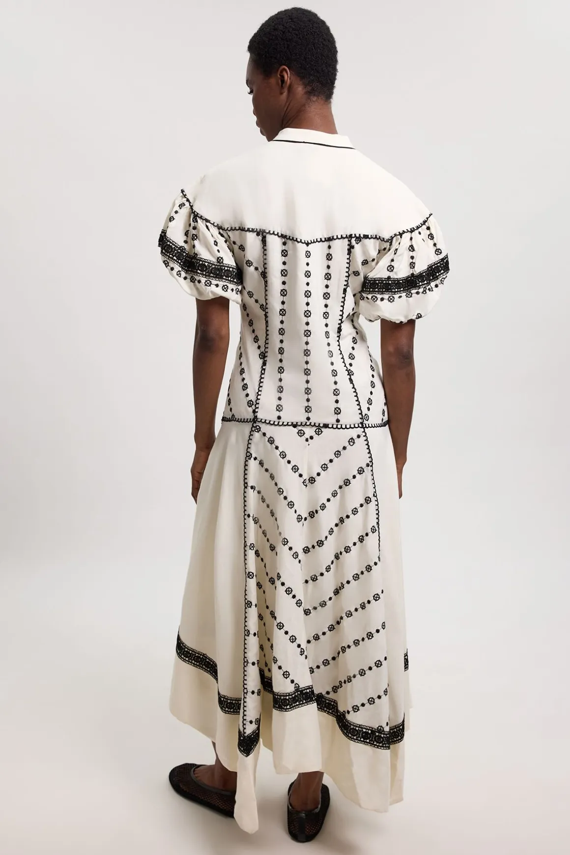Robe Chemise À Ourlet Mouchoir Avec Détails Contrastants