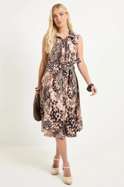 Robe Chemise Petite En Coton D'été À Imprimé Animal
