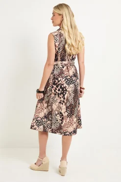 Robe Chemise Petite En Coton D'été À Imprimé Animal