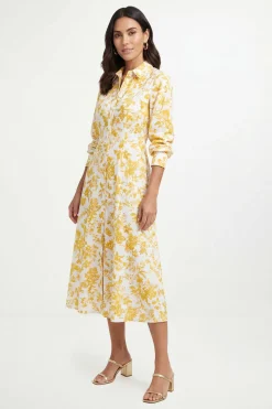 Robe Chemise Petite À Fleurs Avec Cordon De Serrage