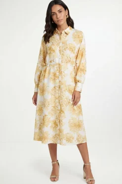 Robe Chemise Petite À Fleurs Avec Cordon De Serrage
