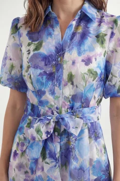 Wallis Robe Chemise Petite À Imprimé Floral Dévoré<Femme Robes Chemise|Toutes Les Robes