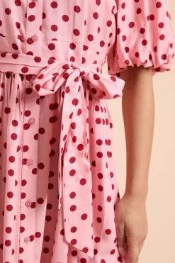 Dorothy Perkins Robe Chemise Petite À Manches Bouffantes Avec Ceinture À Pois s<Femme Robes Chemise|Toutes Les Robes