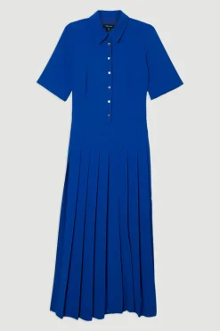 Robe chemise à plis en crépon sur mesure