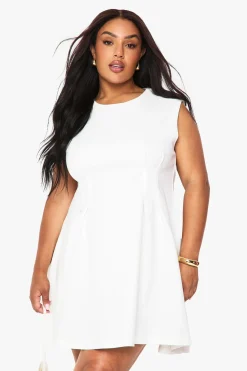 Robe chemise plissée plus structurée