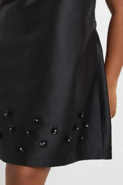 Robe chemise Plus Flower à ourlet diamanté