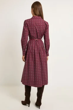 Wallis Robe Chemise À Pois Avec Ceinture Mors<Femme Robes Mi-Longues|Pois