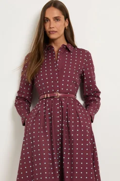 Wallis Robe Chemise À Pois Avec Ceinture Mors<Femme Robes Mi-Longues|Pois