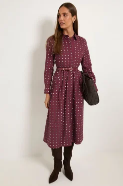Wallis Robe Chemise À Pois Avec Ceinture Mors<Femme Robes Mi-Longues|Pois