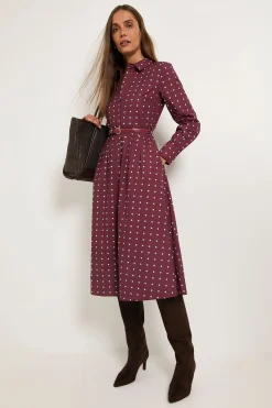 Wallis Robe Chemise À Pois Avec Ceinture Mors<Femme Robes Mi-Longues|Pois