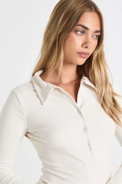 Robe chemise portefeuille froncée à boutons, au toucher ultra doux