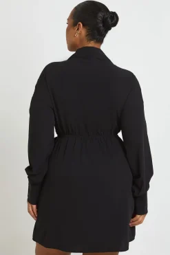 Robe Chemise Portefeuille Grande Taille Avec Fronces Latérales