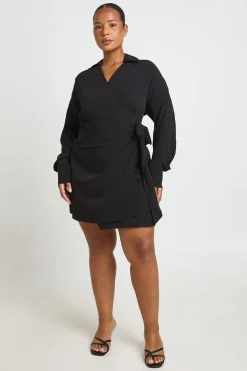 Robe Chemise Portefeuille Grande Taille Avec Fronces Latérales