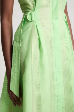 Robe Chemise Sans Manches En Mélange D'organza Texturé