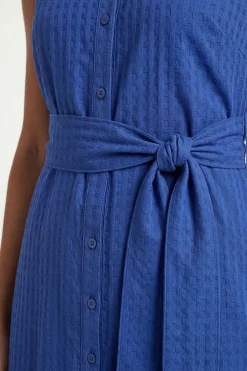 Robe Chemise Sans Manches En Organza À Carreaux