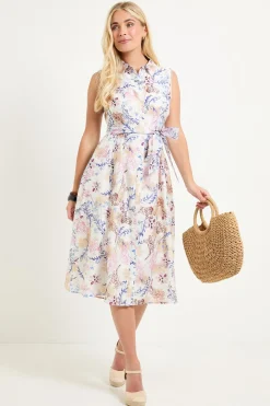 Robe Chemise Sans Manches En Tencel Petite Taille Été