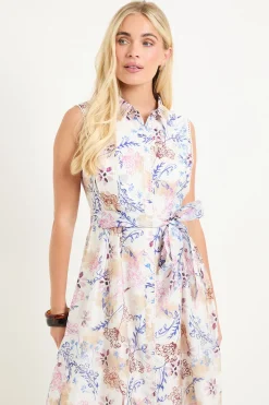 Robe Chemise Sans Manches En Tencel Petite Taille Été