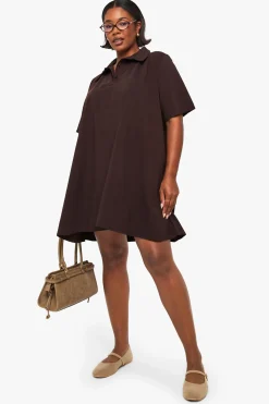 Robe chemise swing à col Plus