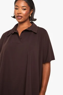 Robe chemise swing à col Plus