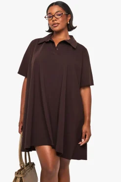 Robe chemise swing à col Plus