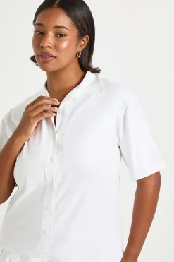 Robe chemisier skater à ourlet plissé Plus