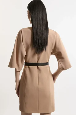 KarenMillen Robe cintrée stretch à ceinture Compact<Femme Tailleurs|Robes À Manches Longues