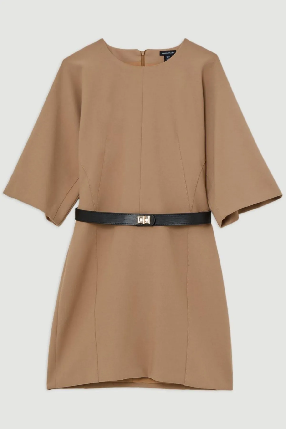 KarenMillen Robe cintrée stretch à ceinture Compact<Femme Tailleurs|Robes À Manches Longues