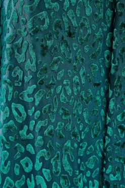 Robe à Col Noué Motif Animal Dévoré