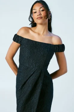 Coast Robe Colonne Jacquard Bardot pour Demoiselle d'Honneur<Femme Toutes Les Robes|Robes Demoiselles D'Honneur