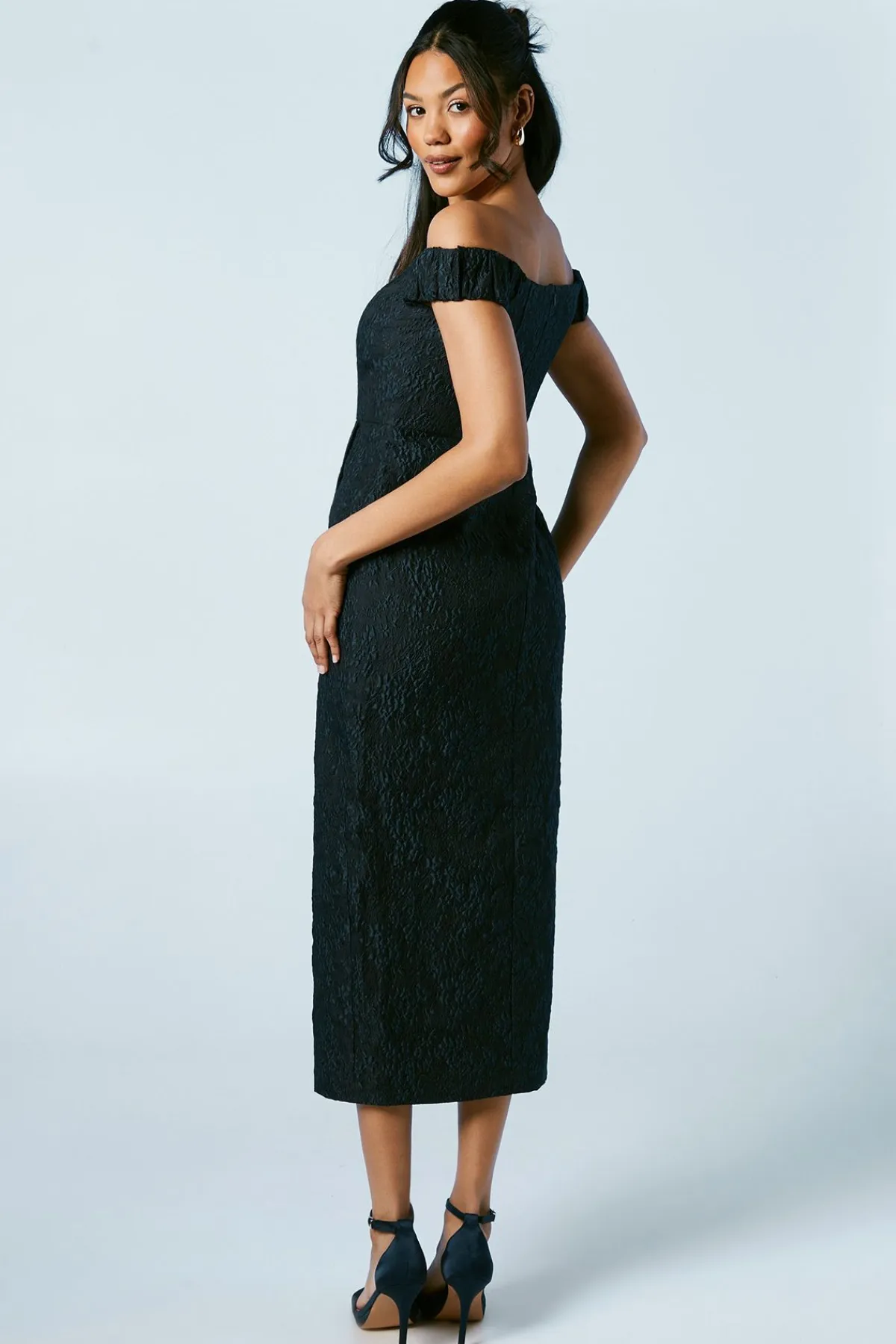 Coast Robe Colonne Jacquard Bardot pour Demoiselle d'Honneur<Femme Toutes Les Robes|Robes Demoiselles D'Honneur