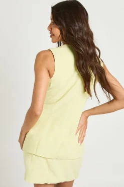 Robe Courte Ajustée 2 En 1 Effet Lin
