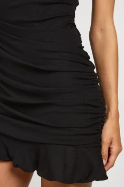 Robe Courte Asymétrique Froncée Tall