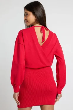 boohoo Robe Courte Cache-cœur<Femme Robes À Manches Longues|Robes