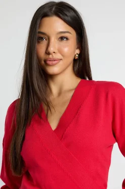 boohoo Robe Courte Cache-cœur<Femme Robes À Manches Longues|Robes