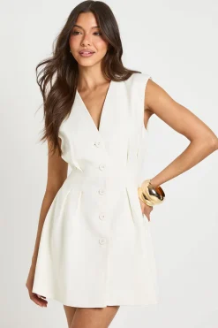 boohoo Robe Courte Cintrée Sans Col<Femme Tailleurs|Robes