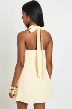 boohoo Robe Courte Col Licou Jupe Évasée<Femme Robes Patineuses|Robes