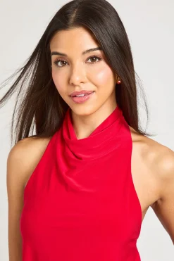 boohoo Robe Courte Col Montant Dos Ouvert Avec Taille Basse<Femme Robes Moulantes|Robes