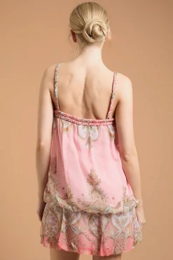 Oasis Robe Courte À Col Orné De Cordelettes Et Ourlet Bouffant<Femme Toutes Les Robes|Robes