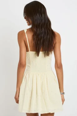 Robe Courte Corset À Encolure Festonnée Avec Broderie Anglaise - Collection Tall