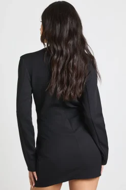 boohoo Robe Courte À Décolleté Plongeant Avec Détails De Coutures<Femme Tailleurs|Robes Moulantes