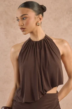 boohoo Robe Courte Drapée Froncée À Dos Nu<Femme Robes Moulantes|Robes