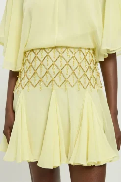 KarenMillen Robe Courte À Détail Cape Perlée<Femme Robe Invitée Mariage|Toutes Les Robes