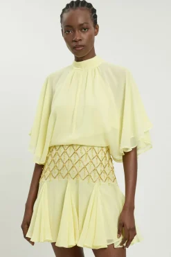 KarenMillen Robe Courte À Détail Cape Perlée<Femme Robe Invitée Mariage|Toutes Les Robes