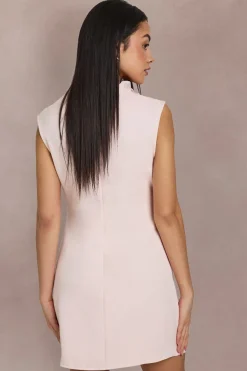 boohoo Robe Courte À Détail De Plis Et Col Bénitier<Femme Tailleurs|Robes Moulantes