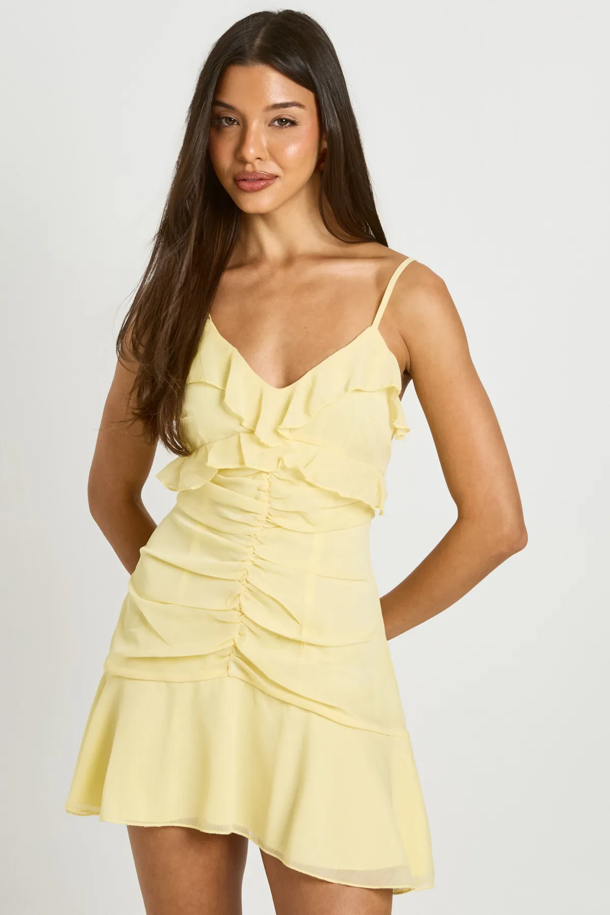 boohoo Robe Courte À Détail Volants<Femme Toutes Les Robes|Robes