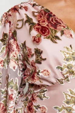 Oasis Robe Courte Dévoré à Manches Bouffantes Étagées Style Tea Dress<Femme Robes|Toutes Les Robes