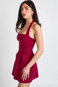 Robe Courte À Encolure Carrée Dos Nu