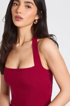 Robe Courte À Encolure Carrée Dos Nu